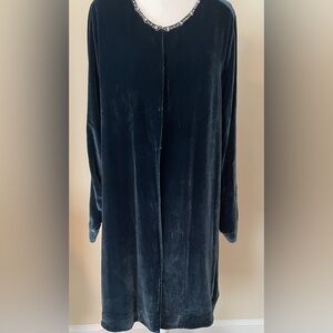 Soft Surrounding posh jacket. Rich color and sparkling necklace collar.Touch it